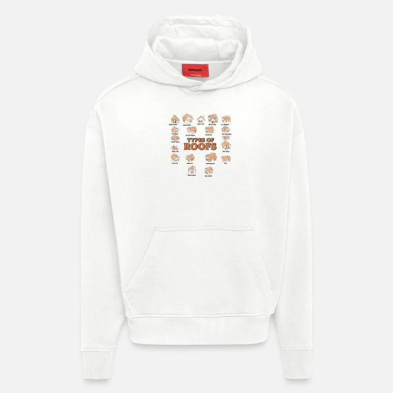 Arten von Dächern Dacharchitekturstile - Hoodie- made by SPREAD  - OFF WHITE