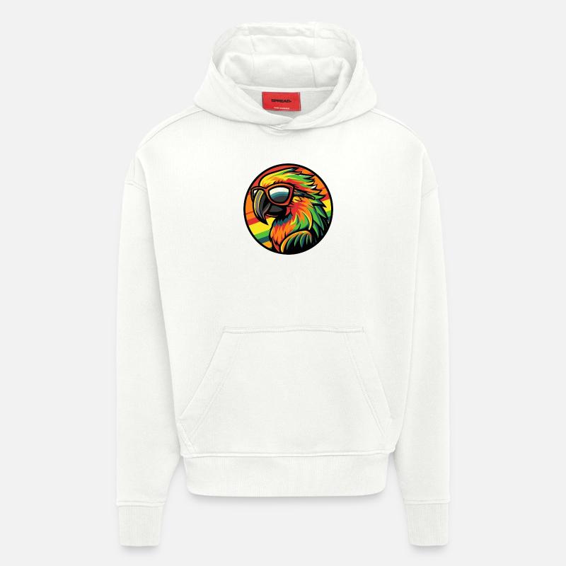 Parrot Comic Cool Summer - Hoodie- made by SPREAD  - OFF WHITE