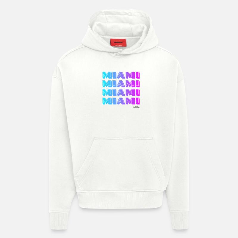 Miami Neon Gradient Muster - Hoodie- made by SPREAD  - OFF WHITE
