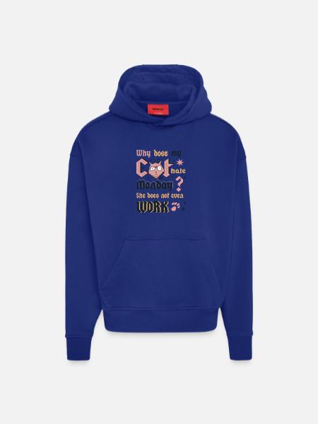 Cats Monday - Hoodie- made by SPREAD - OFF WHITE