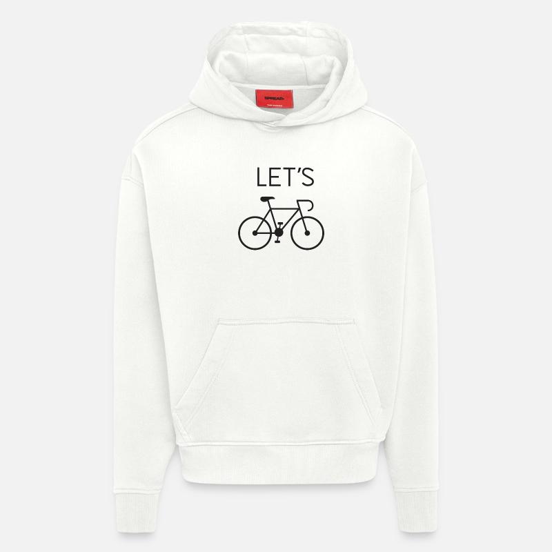 Faisons du vélo - Sweat à capuche bio épais oversize fabriqué en UE - OFF WHITE