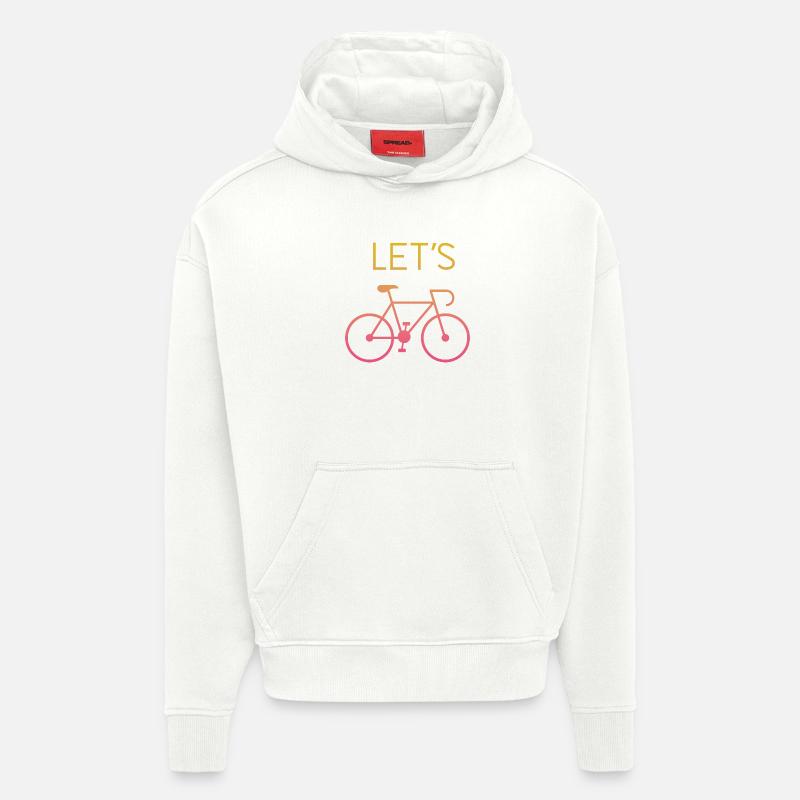 Faisons du vélo - Sweat à capuche bio épais oversize fabriqué en UE - OFF WHITE