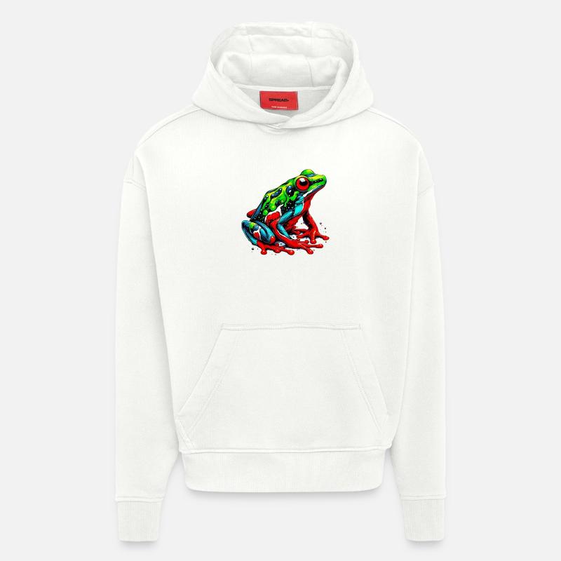 Grenouille - Sweat à capuche bio épais oversize fabriqué en UE - OFF WHITE