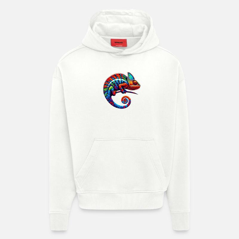 Caméléon - Sweat à capuche bio épais oversize fabriqué en UE - OFF WHITE