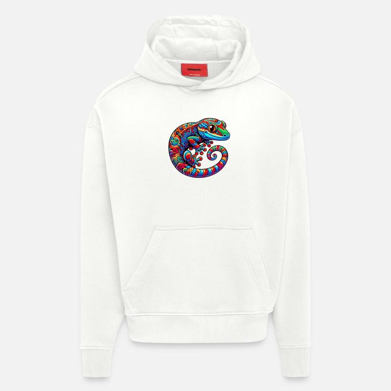 Gecko - Sweat à capuche bio épais oversize fabriqué en UE - OFF WHITE