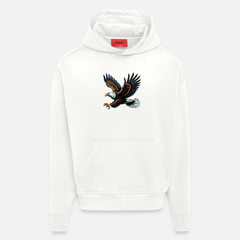 Aigle - Sweat à capuche bio épais oversize fabriqué en UE - OFF WHITE