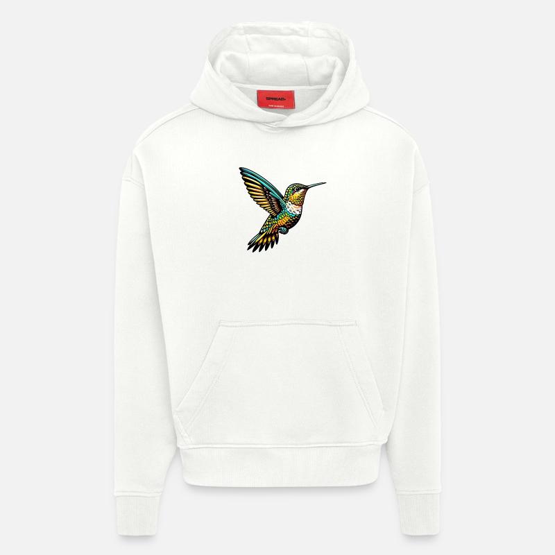 Colibri - Sweat à capuche bio épais oversize fabriqué en UE - OFF WHITE