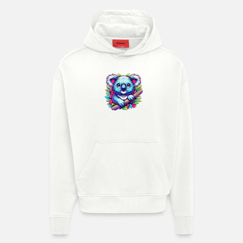 Koala - Sweat à capuche bio épais oversize fabriqué en UE - OFF WHITE