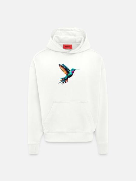 Hummingbird - Hoodie- made by SPREAD - OFF WHITE