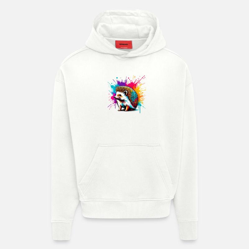 Hérisson - Sweat à capuche bio épais oversize fabriqué en UE - OFF WHITE
