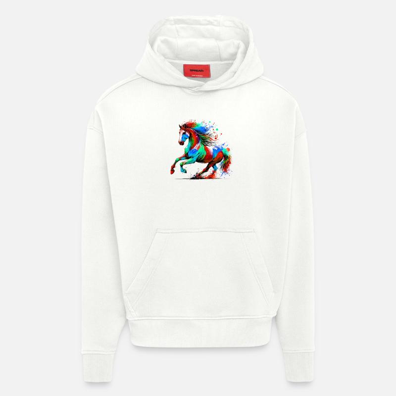 Pferd - Hoodie- made by SPREAD  - OFF WHITE