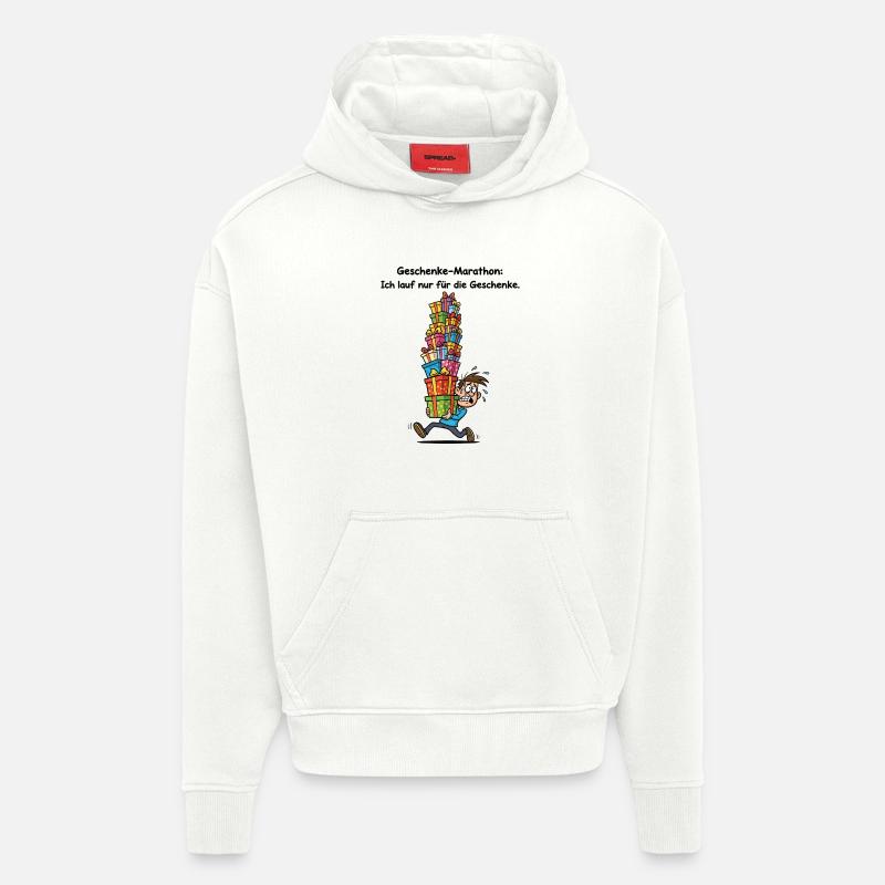 Geschenke-Marathon - Hoodie- made by SPREAD  - OFF WHITE
