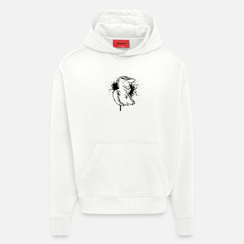 Déclaration directe sur le motocross - Sweat à capuche bio épais oversize fabriqué en UE - OFF WHITE