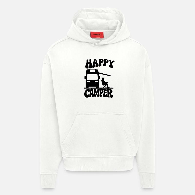 Campeur - Sweat à capuche bio épais oversize fabriqué en UE - OFF WHITE