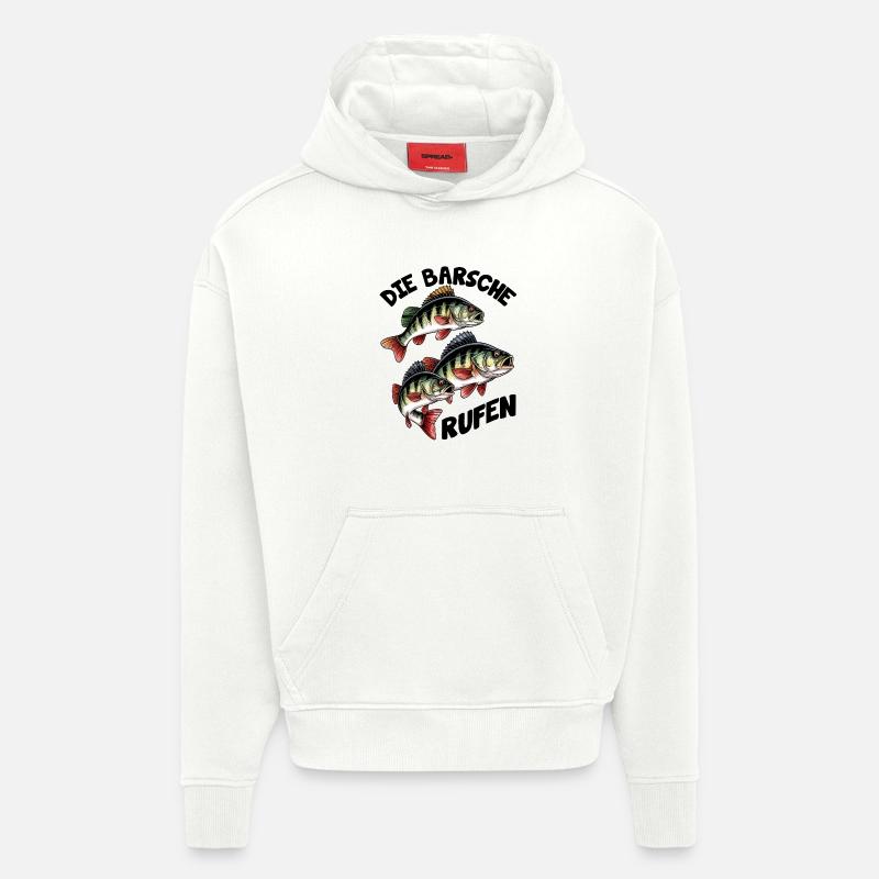 Barsch Angeln - Hoodie- made by SPREAD - OFF WHITE