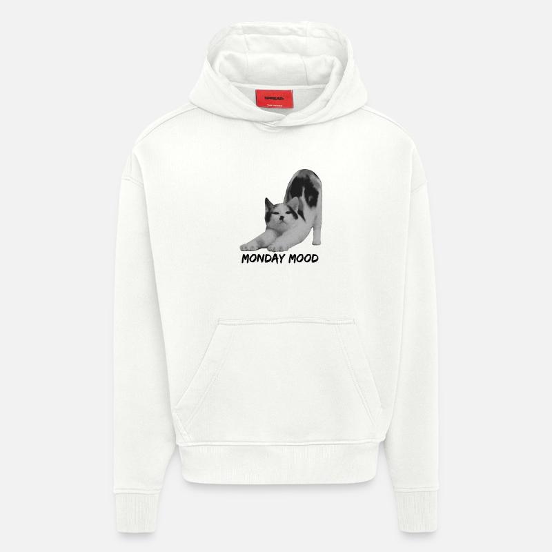 Monday Mood - Sweat à capuche bio épais oversize fabriqué en UE - OFF WHITE