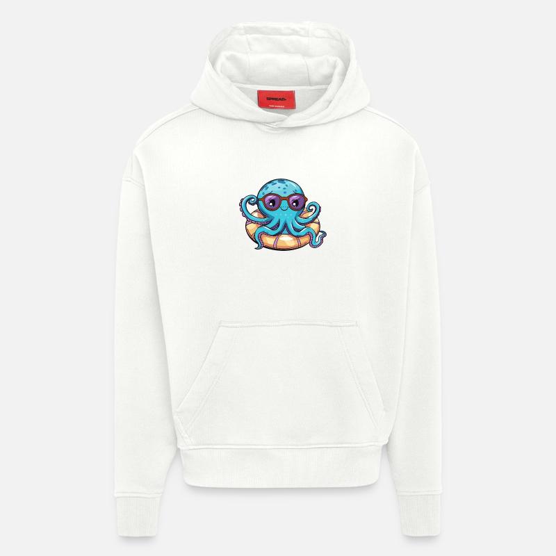 Oktopus Comic Cool - Hoodie- made by SPREAD  - OFF WHITE