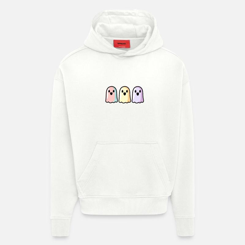 Geister Halloween Bunt - Hoodie- made by SPREAD - OFF WHITE