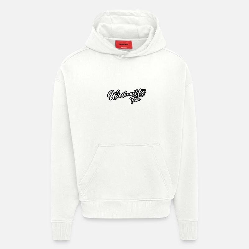Équipe de Noël Noë - Sweat à capuche bio épais oversize fabriqué en UE - OFF WHITE