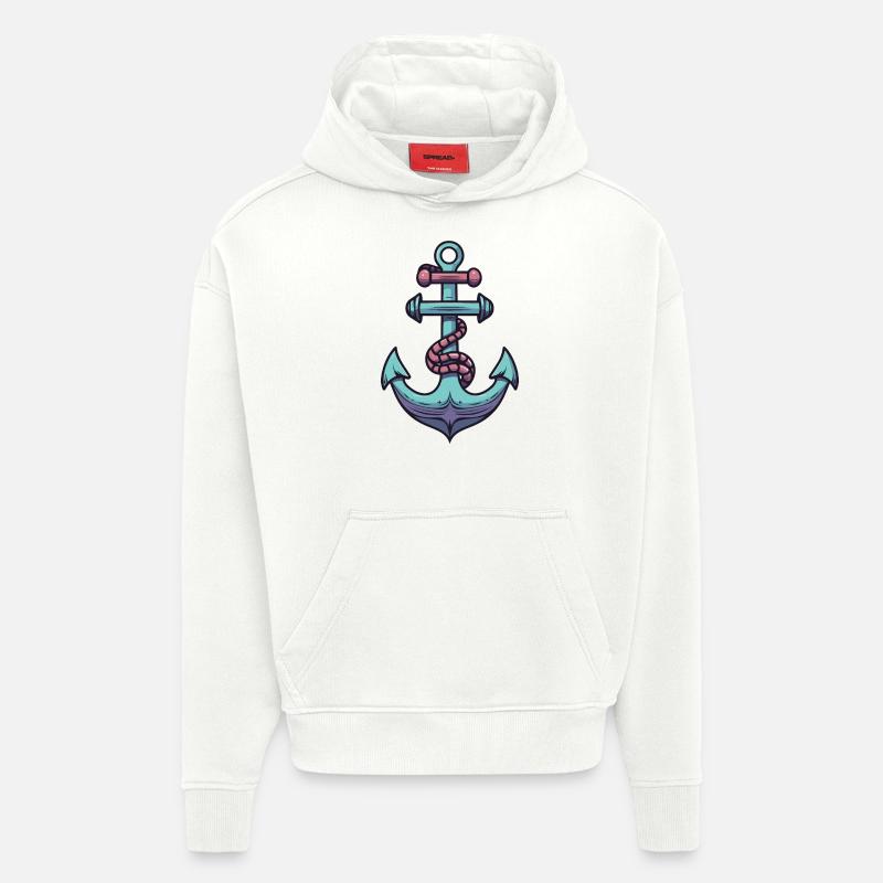 Port d’ancrage - Sweat à capuche bio épais oversize fabriqué en UE - OFF WHITE
