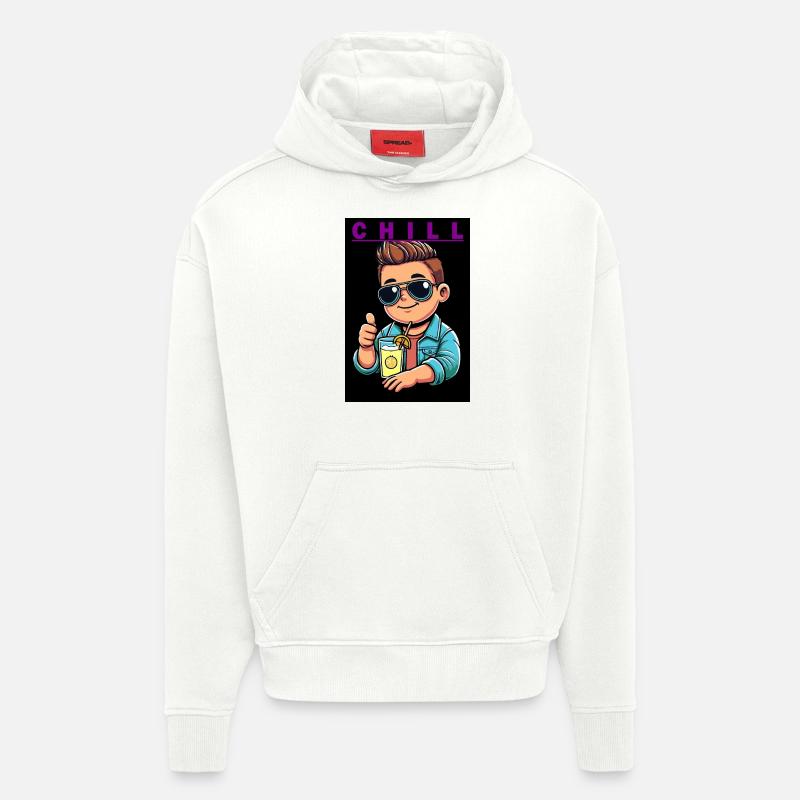 FROID - Sweat à capuche bio épais oversize fabriqué en UE - OFF WHITE