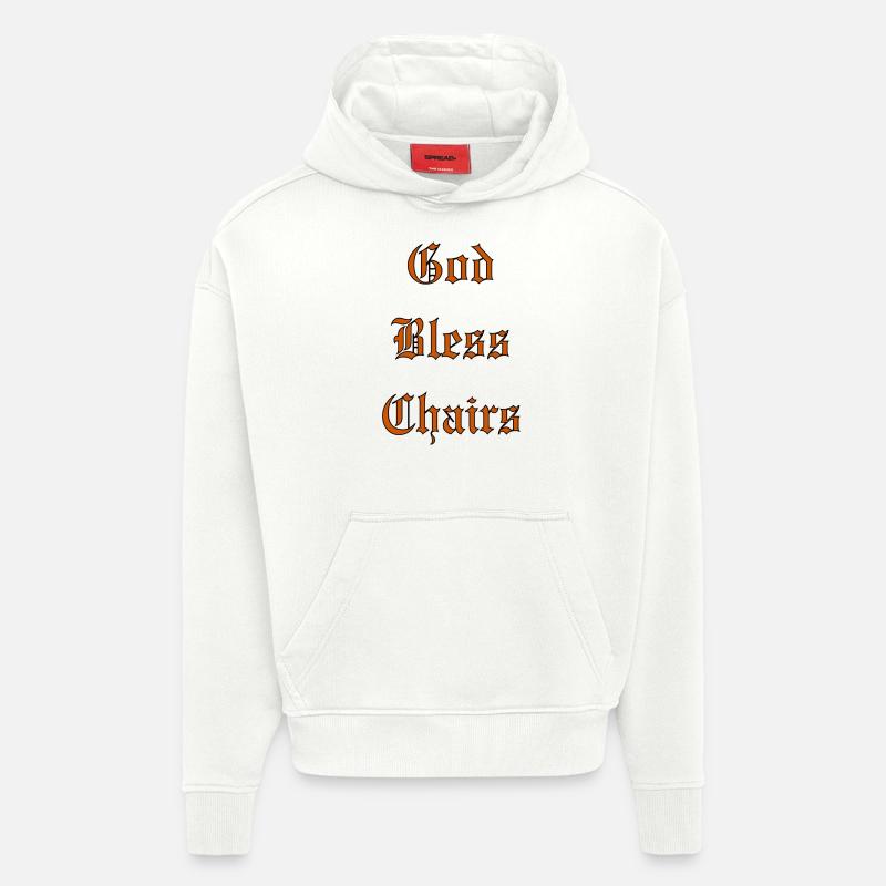 GodBlessChairs - Sweat à capuche bio épais oversize fabriqué en UE - OFF WHITE