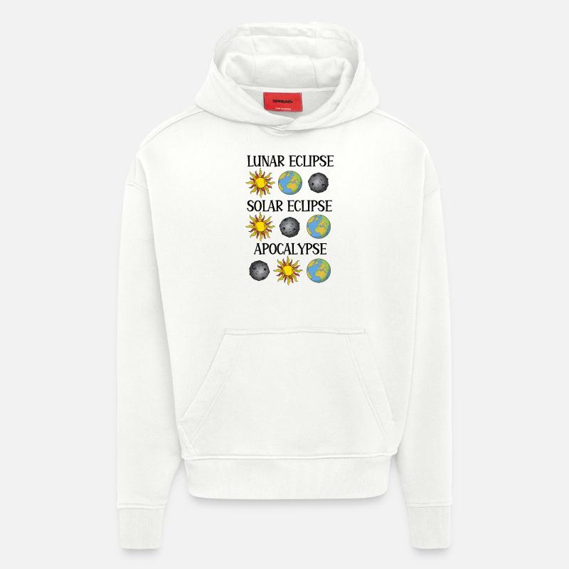 Lunar Eclipse Solar Eclipse Apocalypse - Hoodie- made by SPREAD  - OFF WHITE