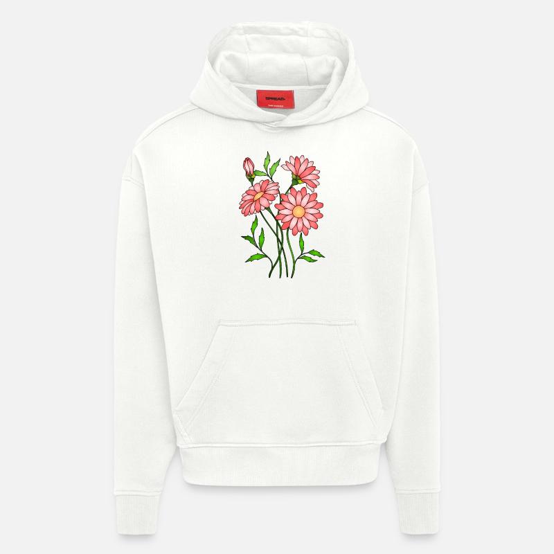 Fleur - Sweat à capuche bio épais oversize fabriqué en UE - OFF WHITE