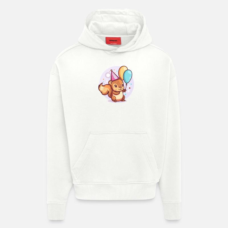 Squirrel Birthday Comic - Hoodie- made by SPREAD  - OFF WHITE