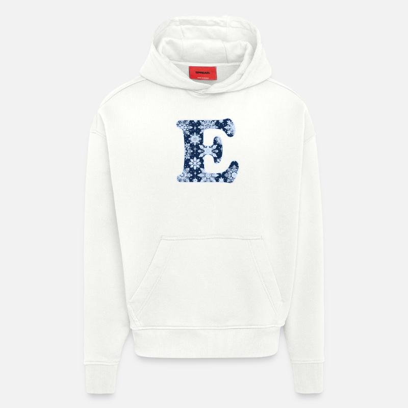 Letter E Snowflakes - Hoodie- made by SPREAD  - OFF WHITE