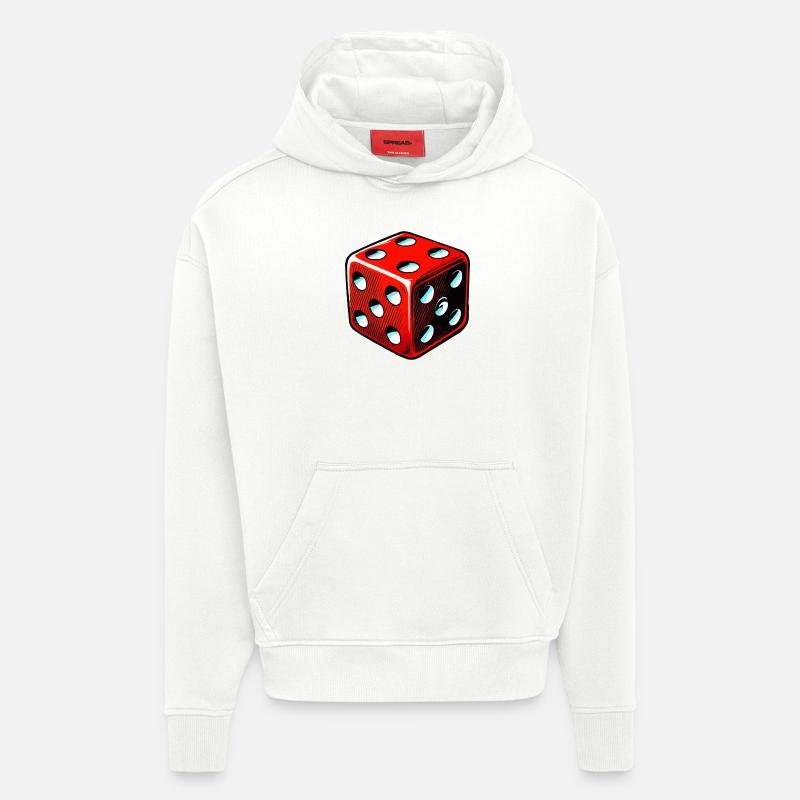 cube - Sweat à capuche bio épais oversize fabriqué en UE - OFF WHITE
