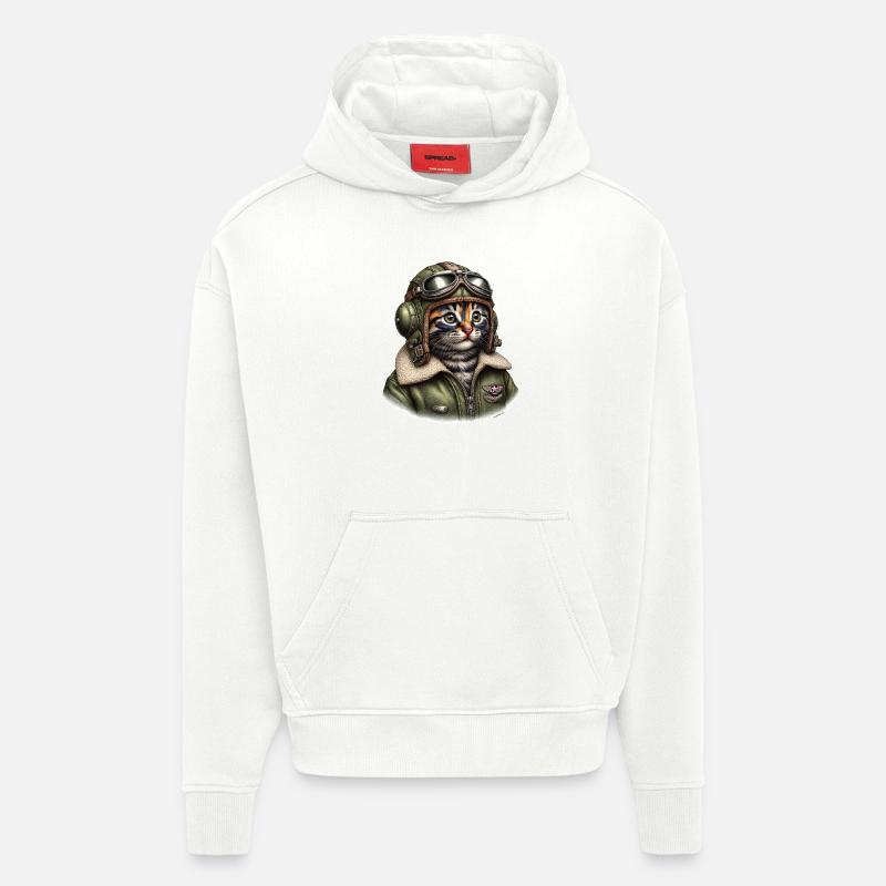 Katzenpilot - Hoodie- made by SPREAD  - OFF WHITE