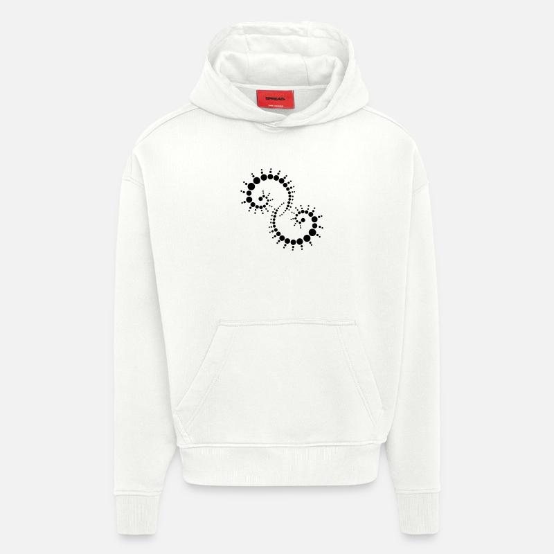 fossil2 - Sweat à capuche bio épais oversize fabriqué en UE - OFF WHITE