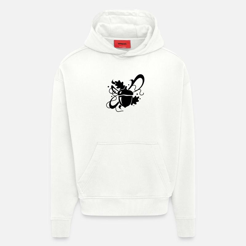 Eichel mit Eichenblätter - Hoodie- made by SPREAD  - OFF WHITE
