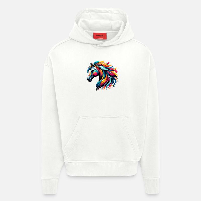 Pferd - Hoodie- made by SPREAD  - OFF WHITE