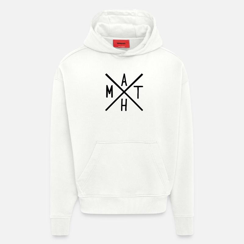 Mathématiques - Sweat à capuche bio épais oversize fabriqué en UE - OFF WHITE