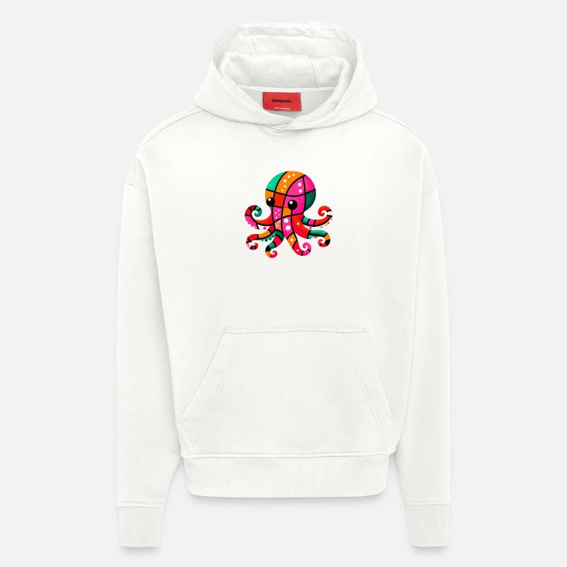 Octopus - Hoodie- made by SPREAD  - OFF WHITE