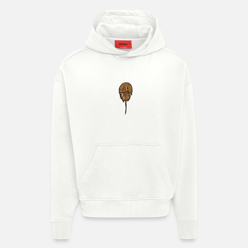 Ancienne limule - Sweat à capuche bio épais oversize fabriqué en UE - OFF WHITE