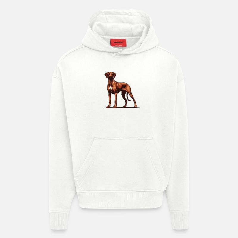 Rhodesian Ridgeback - Hoodie- made by SPREAD  - OFF WHITE