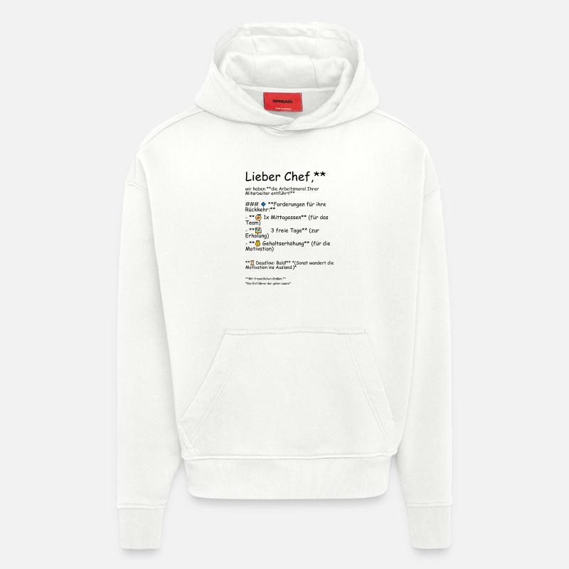 Die Arbeitsmoral - Hoodie- made by SPREAD  - OFF WHITE