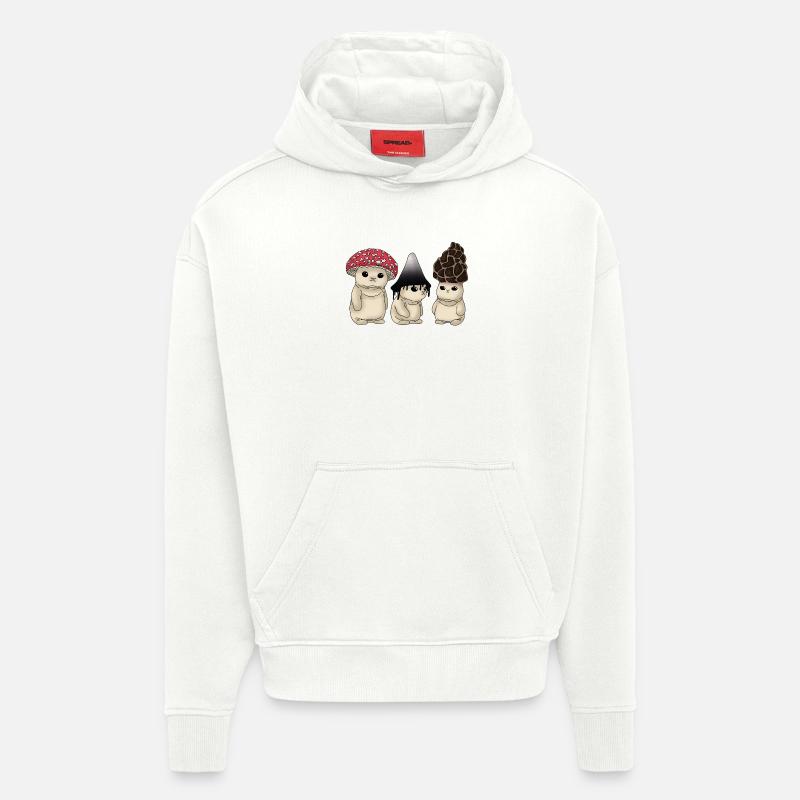 Shroom - Sweat à capuche bio épais oversize fabriqué en UE - OFF WHITE
