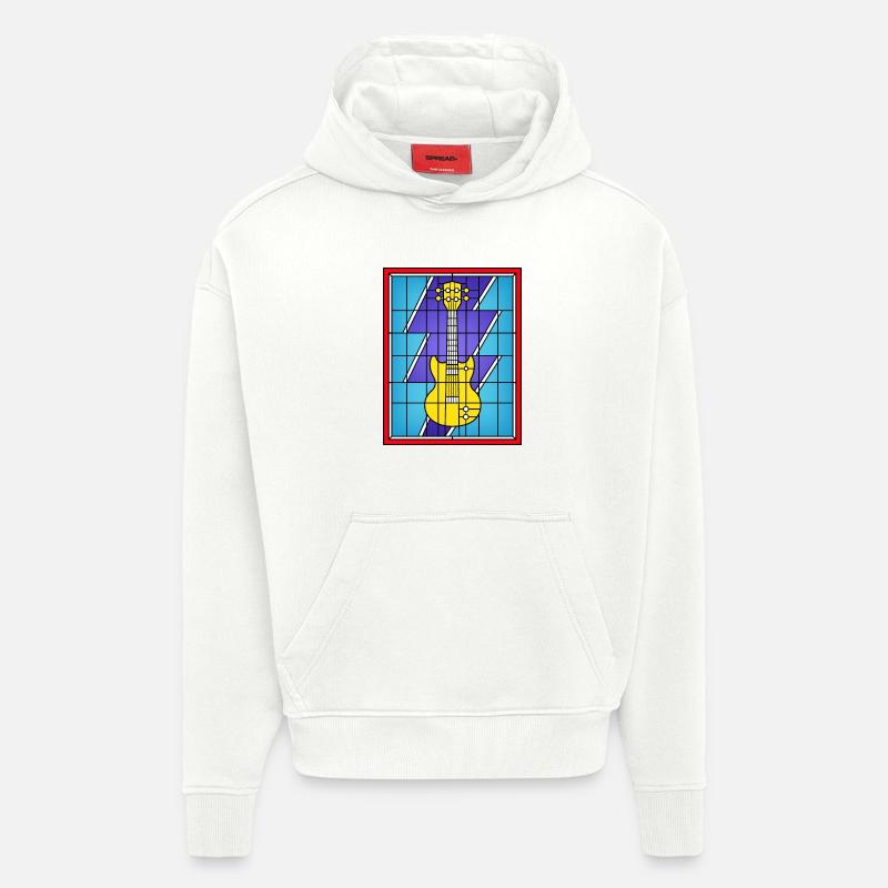 Buntglasgelbe E-Gitarre - Hoodie- made by SPREAD  - OFF WHITE