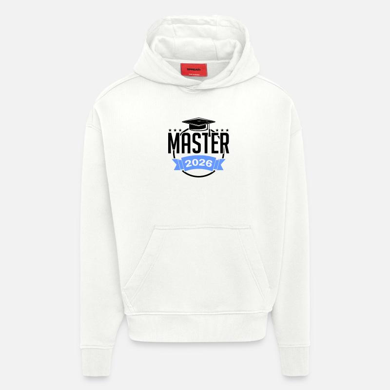 Master 2026 Diplôme - Sweat à capuche bio épais oversize fabriqué en UE - OFF WHITE