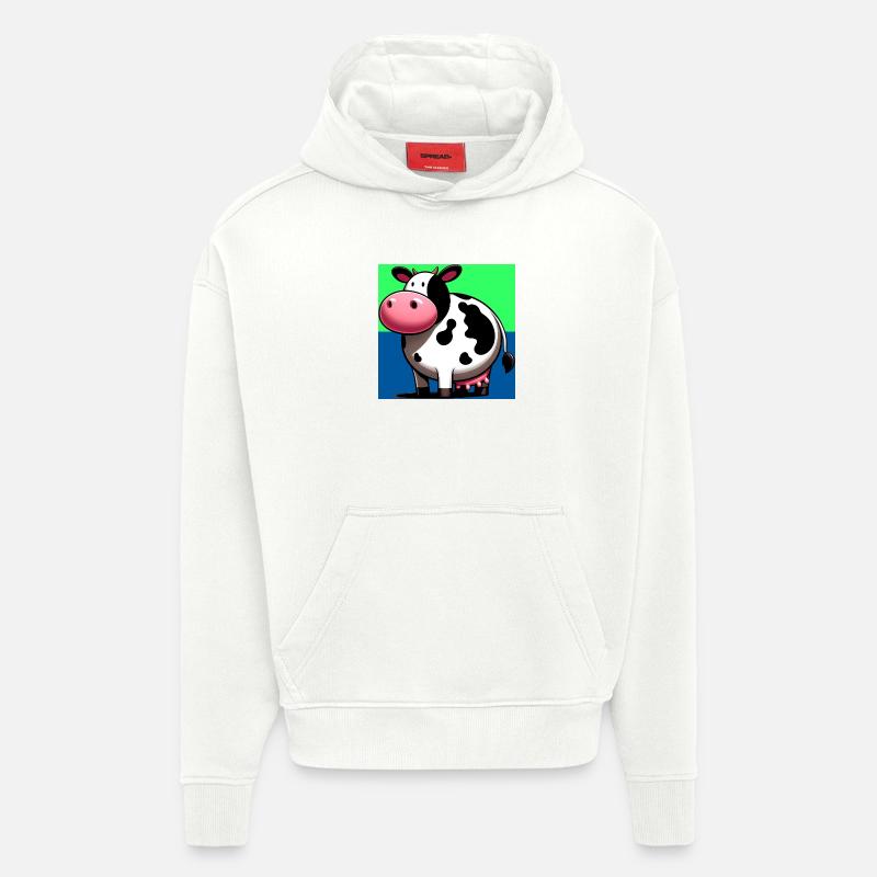 cow - Hoodie- made by SPREAD  - OFF WHITE
