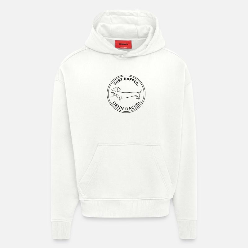 erst kaffee denn dackel - Hoodie- made by SPREAD  - OFF WHITE