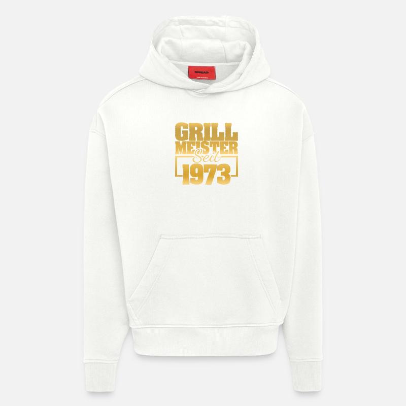 Barbecue 1973 - Sweat à capuche bio épais oversize fabriqué en UE - OFF WHITE