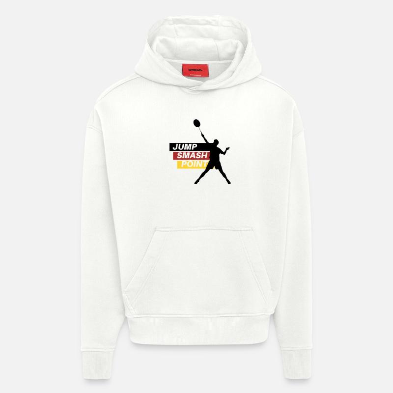 Point de smash de saut - Sweat à capuche bio épais oversize fabriqué en UE - OFF WHITE