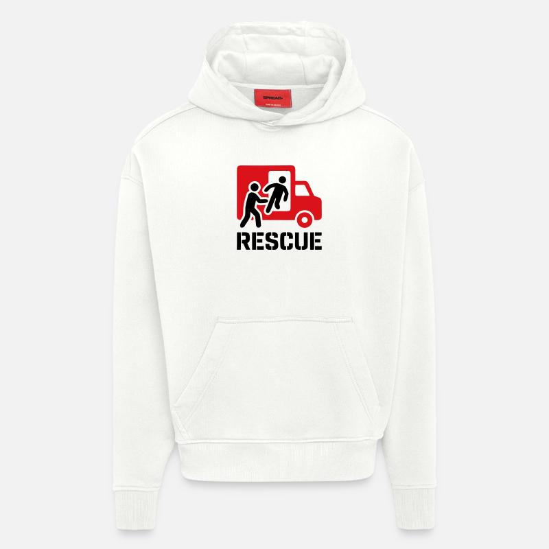 Rescue Rettungsdienst Einsatz - Hoodie- made by SPREAD - OFF WHITE