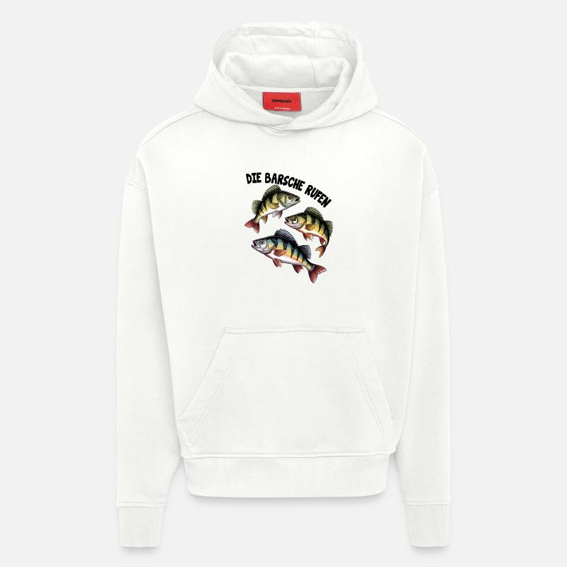 Barsch Angeln - Hoodie- made by SPREAD  - OFF WHITE