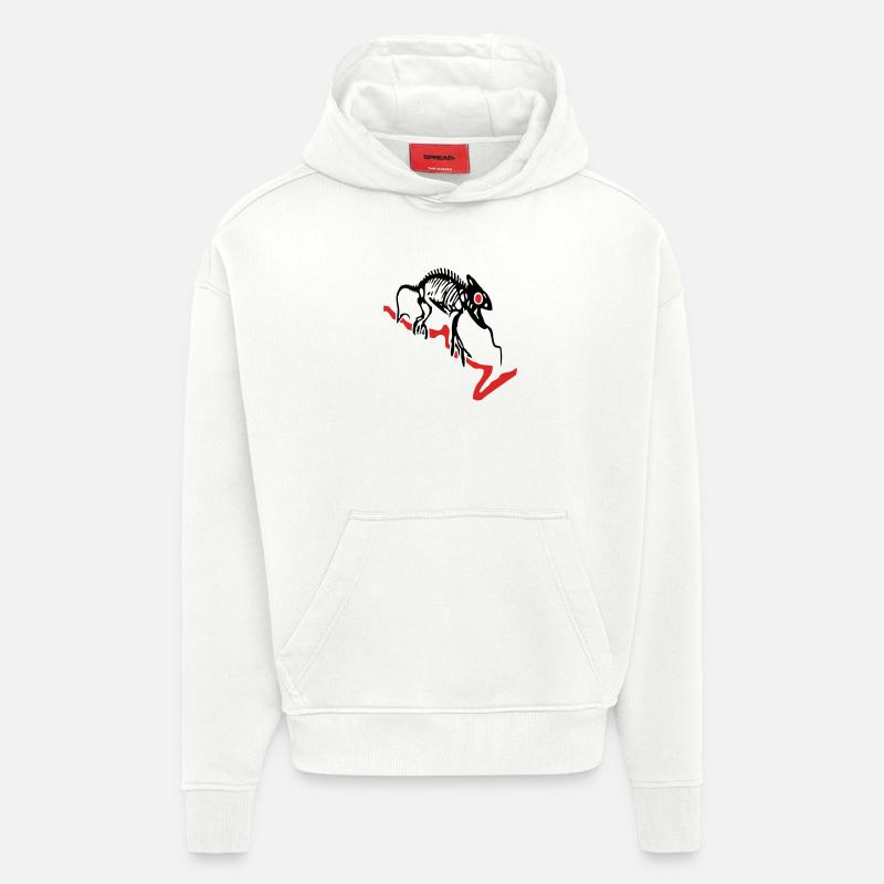 Gecko, Eidechse, Computer - Hoodie- made by SPREAD  - OFF WHITE